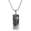 Titanium Steel Unisex Portrait Pendant - Punk Retro Design 231097