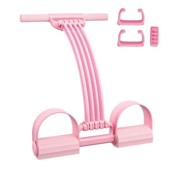 Pedal Resistance Band with Handle, 8-Tube Pedal Ankle Puller Exerciser, Multifunction Tension Rope for Arm, Leg, Waist And Shoulder Training
