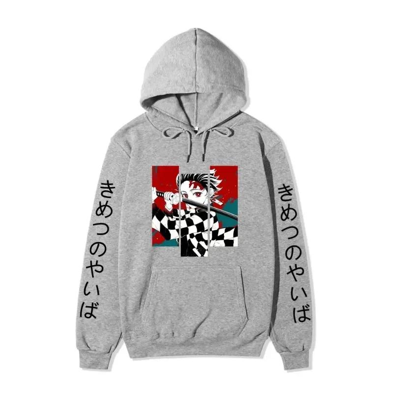 Autumn Winter Anime Printed Hoodies Autumn Harajuku Sweatshirts Oversize Casual Long Sleeve Pullover Casual Print Streetwear