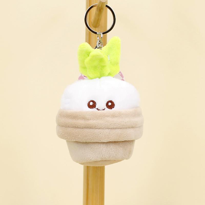 Cute Carrot Plush Keychain Adorable Stuffed Toy For Girls Short Plush Material White Carrot