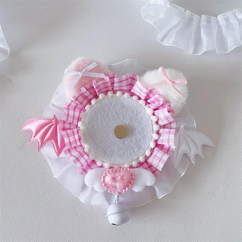 Diy Handcrafted Lace Anime Badge Holder Badge Base Itabag Pins Photo Display Bracket Ribbon Decoration For Ita Bag Ornament