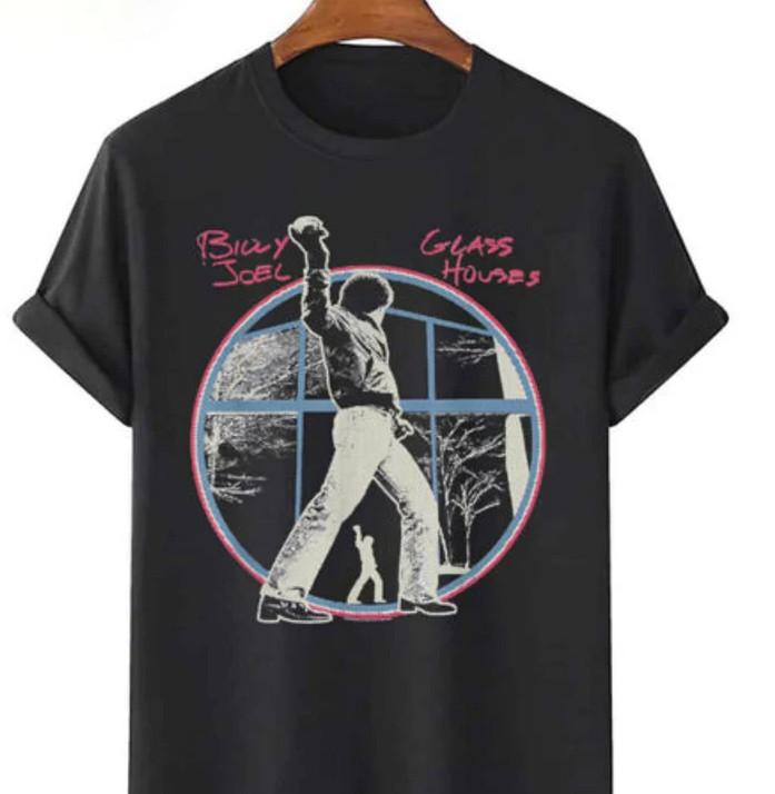 Vintage Billy Joel Glass House Shirt Billy Joel Tour Shirt Unisex S-5Xl Unisex T-Shirt XXXXL