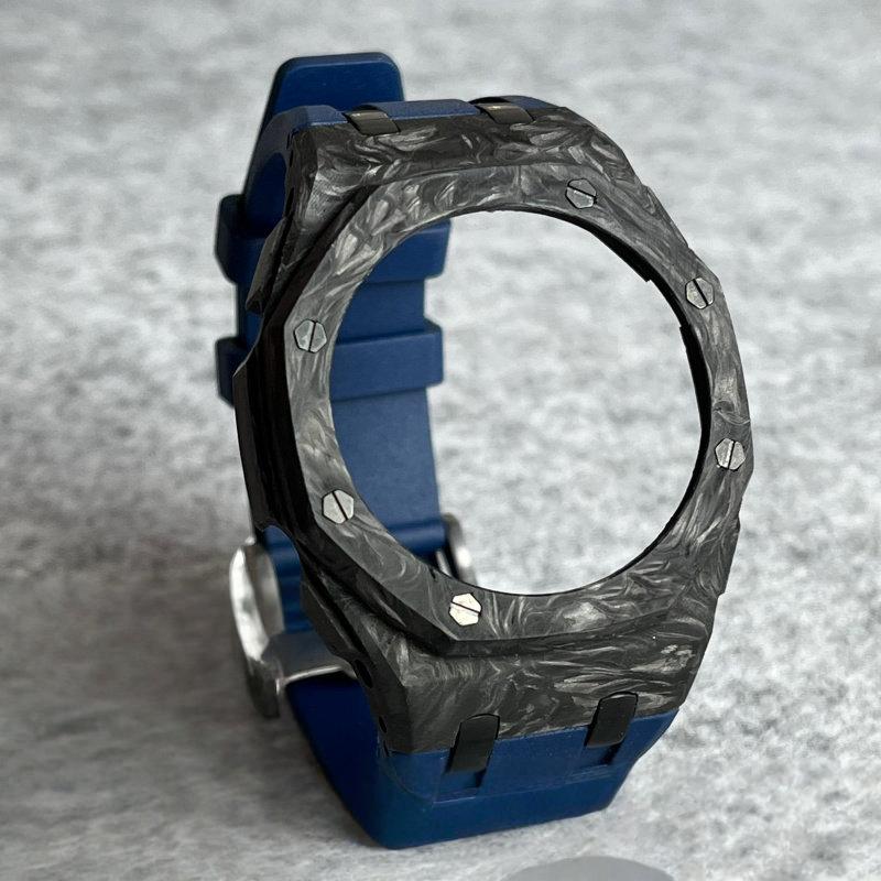 GA2100 GA2110 Modifie Lightweight Carbon Fiber Cace Watch Strap Case For Casio Gshock GA-2100 GA-2110 Fkm Rubber Watchband Bezel