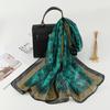 Spring and Summer New Chiffon Printed Silk Scarf Women's Middle Scarf Thin Versatile Sunscreen Shawl Yarn