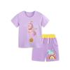 Summer Girls' Unicorn Print Shorts & Sweatshirt Set - European & American Style