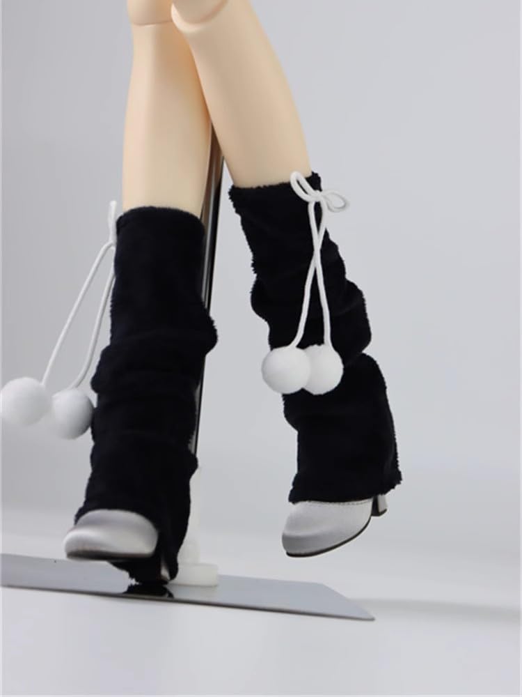 HAMRETHYPPZ 14 16 13 BJD Кукла на шаровых шарнирах Платье, Костюм для куклы, Наряд горничной для куклы, Милые и сексуальные Черные меховые чулки для BJD кукол, Очаровательные и