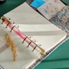 Retro Scrapbook Binder Cloth Cover Loose-leaf Notebook Portable A6 Loose-leaf Diary  for Girls