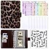 PU Leather Budget Binder With Cash Envelopes Pockets Zip Small French Budget Pouch Binder For Saving Money A6 Planner Organizer