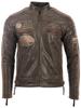 Men's Real Leather Racing Biker Jacket (CXUS) - Desert Tan