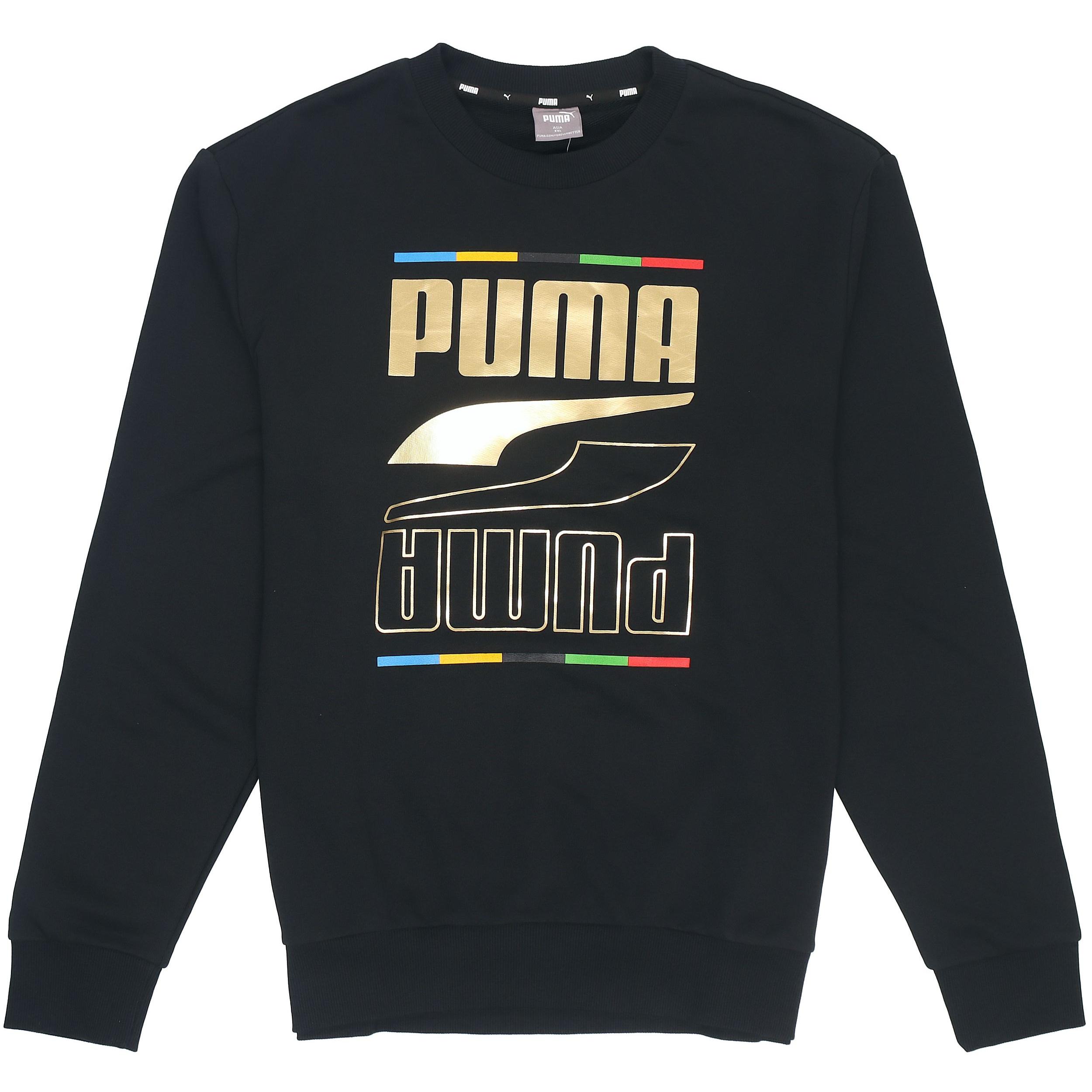 PUMA Printing Round Neck Casual Sports Black Men s 585267-01 M