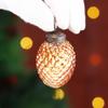12 Vintage Mercury Copper Glass Pinecone Christmas Ornaments Pinecone Christmas Tree Decorations for Halloween, New Year, Valentine Day