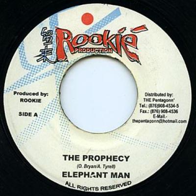 7inch Record ELEPHANT MAN - Prophecy Rookie 2000 Jamaica Reggae, Ska & Dub