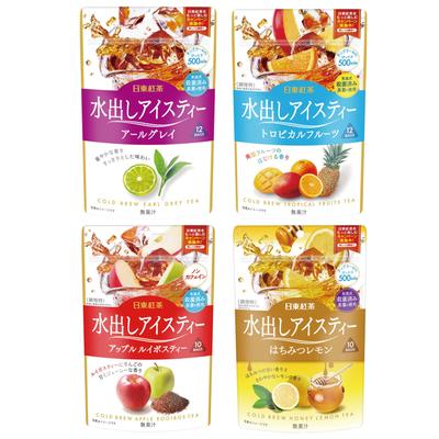Mitsui Norin Nitto Black Tea Cold Brew Iced Tea Assortment Set (4 Varieties) [Taste Comparison] [Assortment]