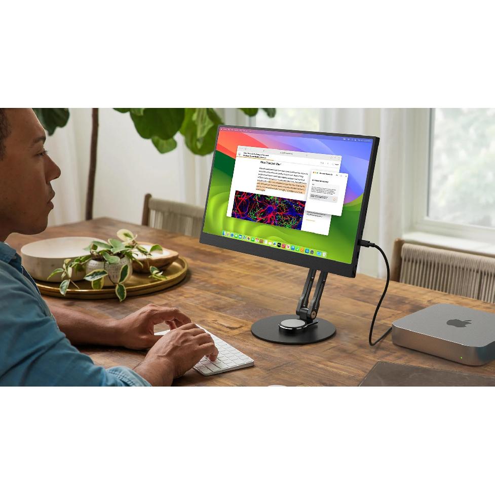 UPERFECT VESA Monitor Desk Mount Single Monitor Stands Freestanding Fits 12'' to 22'' Computer Screen with Height Adjustable