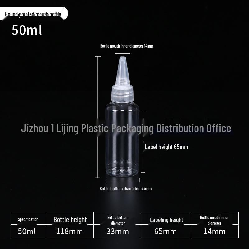 5-200ml Clear Pointed Tip Plastic Dropper Bottle
