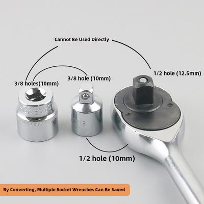 Socket Converter Adaptor Set Sleeve Adapter 1/2 Large 3/8 Medium 1/4 Small Interchangeable Adapter Ratchet Wrench Attachment