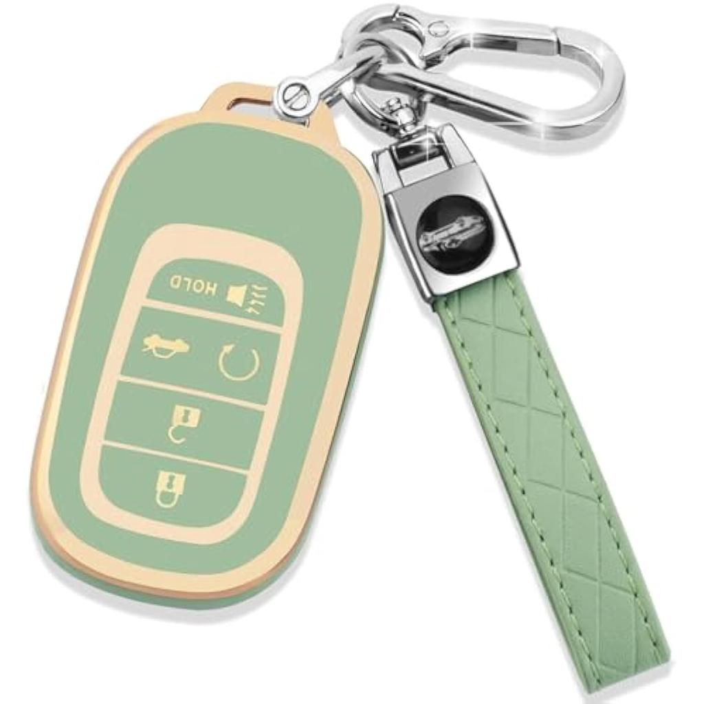 Honda Schlüsselanhänger, weiche TPU Schutzhülle für Schlüsselanhänger mit Honda Accord, Civic, Pilot Smart-Fernbedienungsschlüssel.