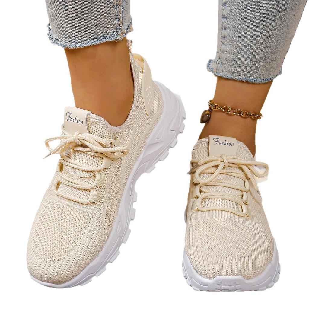 Women's Summer Lightweight Running Shoes - Trendy Flat Bottom Sneakers for Students and Casual Wear