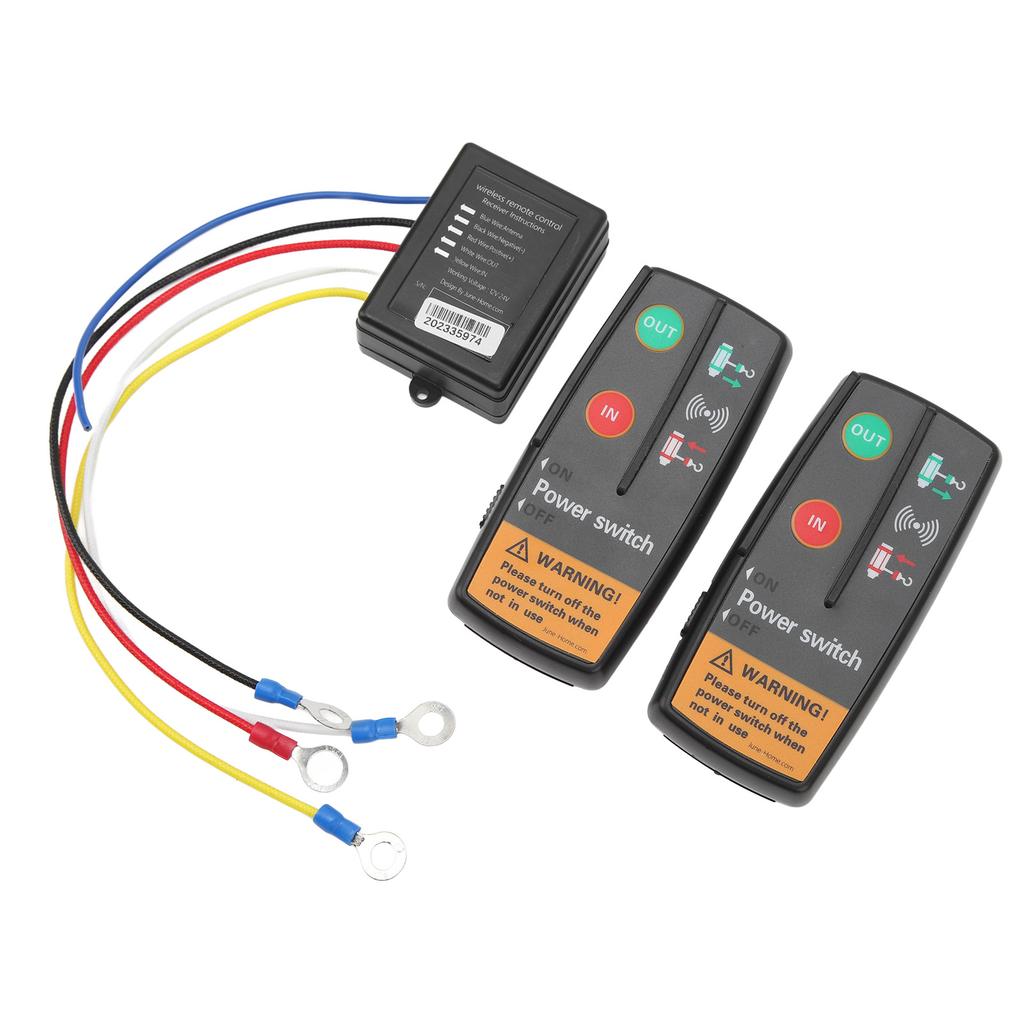 Wireless Winch Remote Control Kit 12V 24V Fast Response 50 Feet Accurate Control with Receiver For Truck ATV SUV