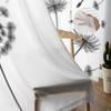 Löwenzahn im Wind weht, transparente Vorhänge für Wohnzimmerfenster, transparenter Voile-Tüllvorhang, Schlafzimmervorhänge, Wohnkultur