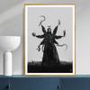 Black And White Art Goddess Mara Poster Prints For Living Room Decor Gothic Mysterious Folk Legends Art Canvas Painting Wall Art
