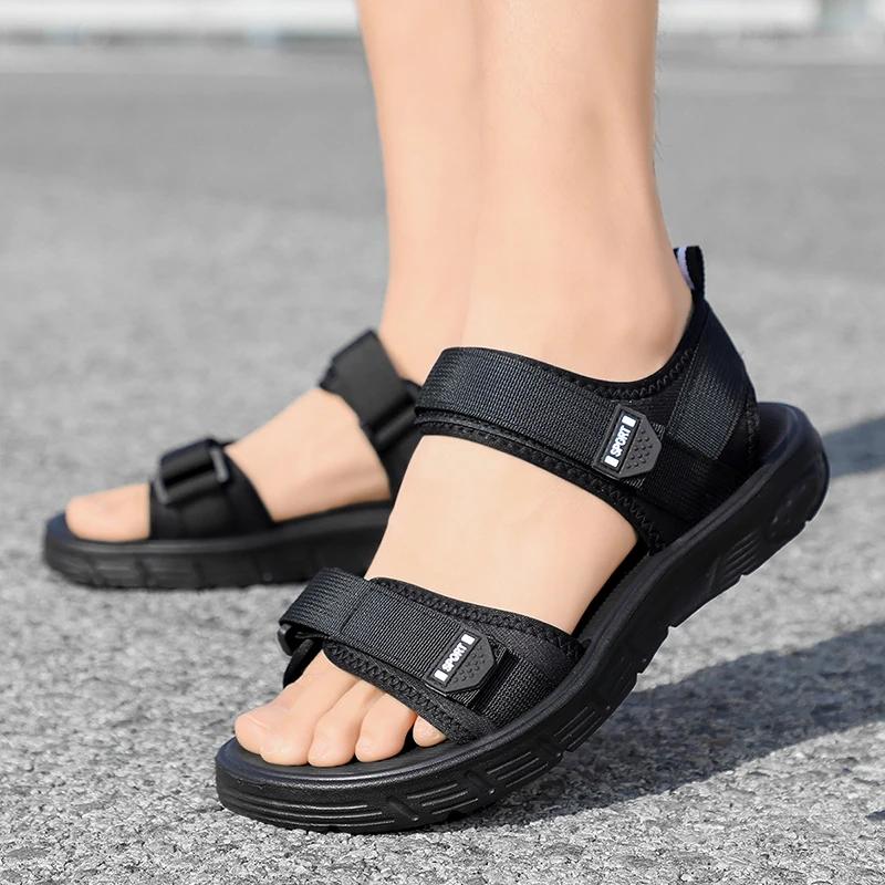Sandals Men's Summer 2025 New Casual Beach Shoes Men's Outdoor Sports Velcro Men's Non Slip Sandals