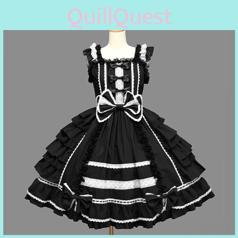 Angel Cosplay Love Costume Chiffon Dress Lolita Gothic Princess Outfit Maid