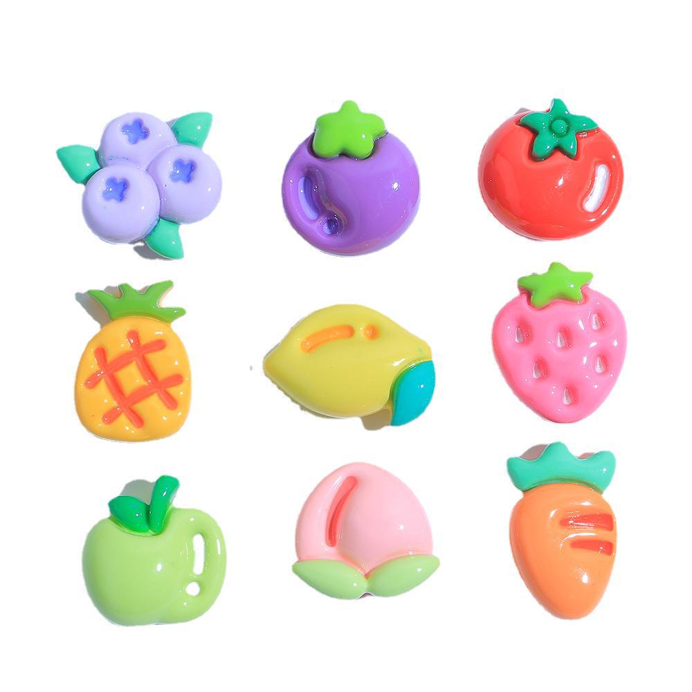 DIY Cartoon Fruit & Veggie Charms: Cream Glue Resin Accessories for Crocs