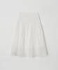 Meojiaenminggeul Ete Contour Wrinkle Midi Skirt (White)