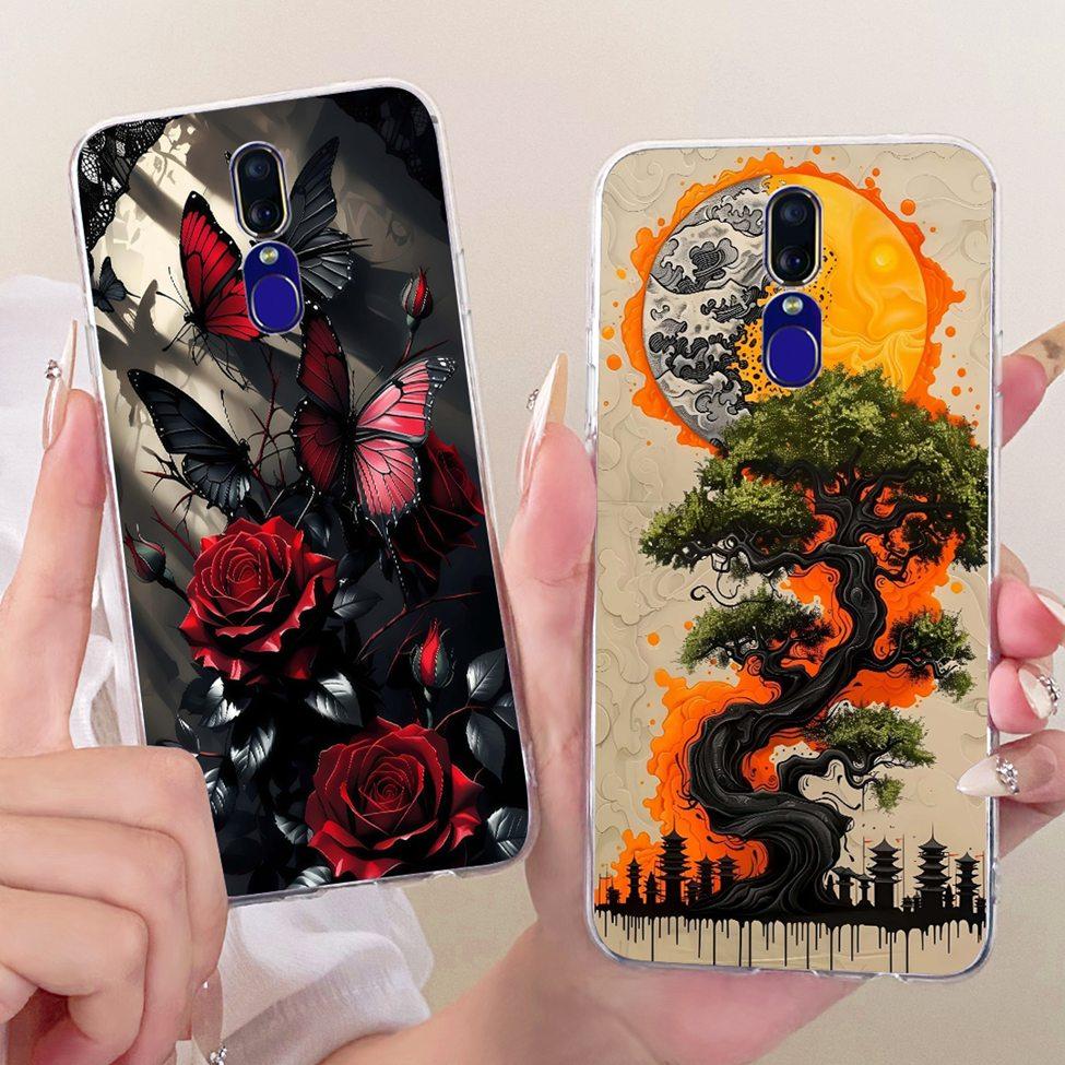 For Oppo F11 Case Cover Luxury Butterfly Love Fashion Flowers Cool Painted Phone Casing For Oppo CPH1913 CPH1911