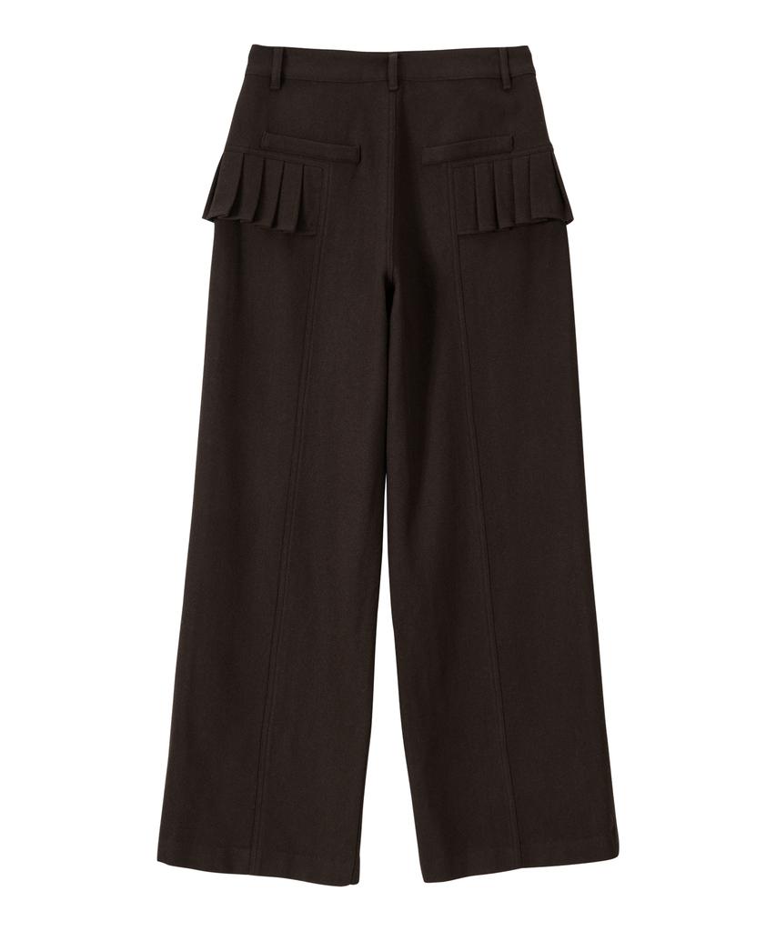 Biteoseljeu Illusion Wool Wide Pants - Brown