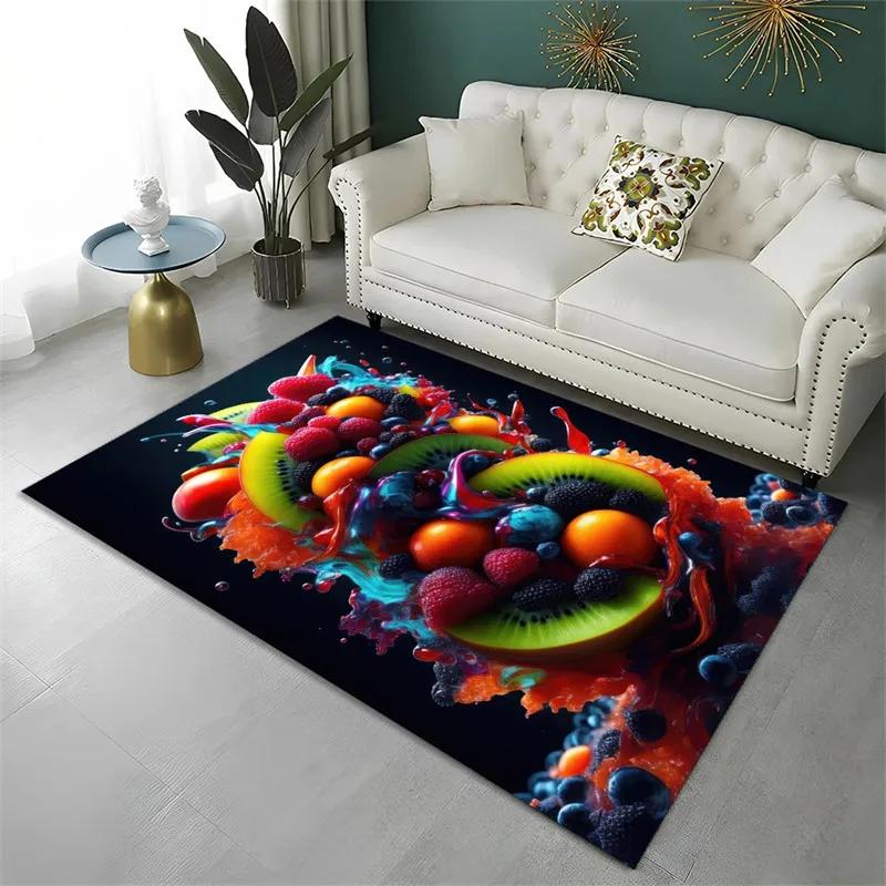 

Cute Fruit Carpet Cartoon Fruits Area Rug for Children Girl Bedroom Bathroom Decor Kitchen Doormat Non-slip Floor Mat Throw Rugs 40x60cm 16x24 inch