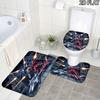 Mecha Space Combat 3Pcs Flannel Toilet Mat Set Bathroom Rug Bath Carpet Non Slip Home Decor Toilet 3 Pcs Bathroom Textile Set