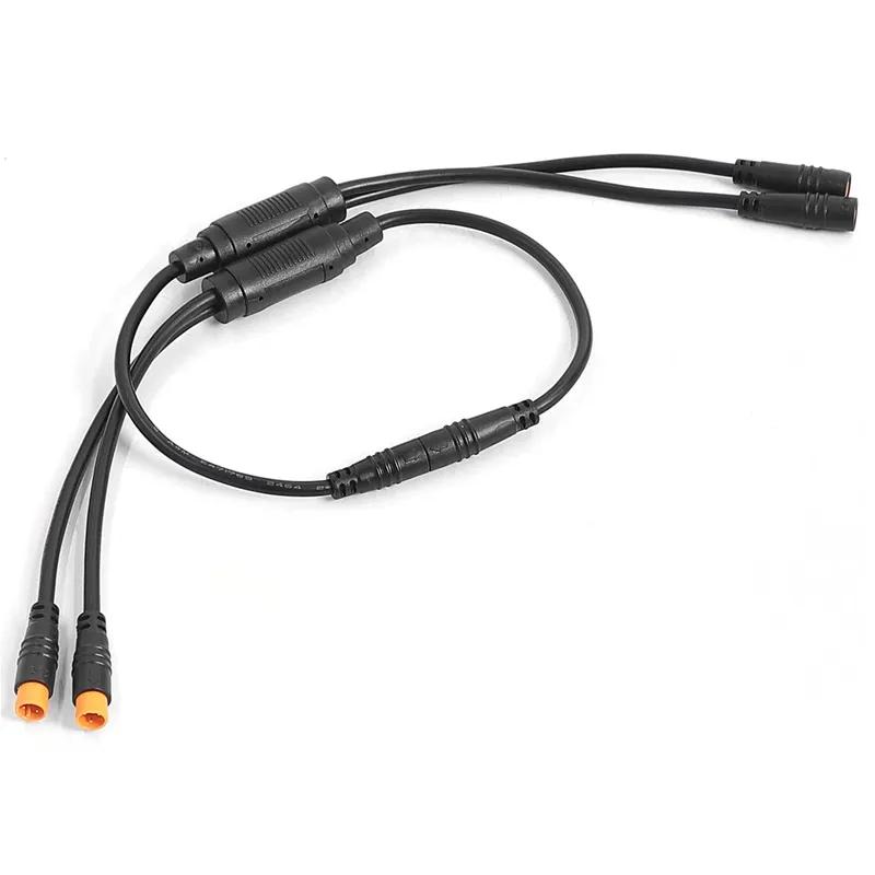 3Pin Waterproof Signal Sensor Y-Splitter 1T2 Cable Connector for BAFANG BBS01B BBS02B BBSHD Electric Scoote Bicycle Cord