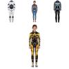 Stretchy Robot Armor Print Halloween Cosplay Jumpsuit Bodysuit Costume