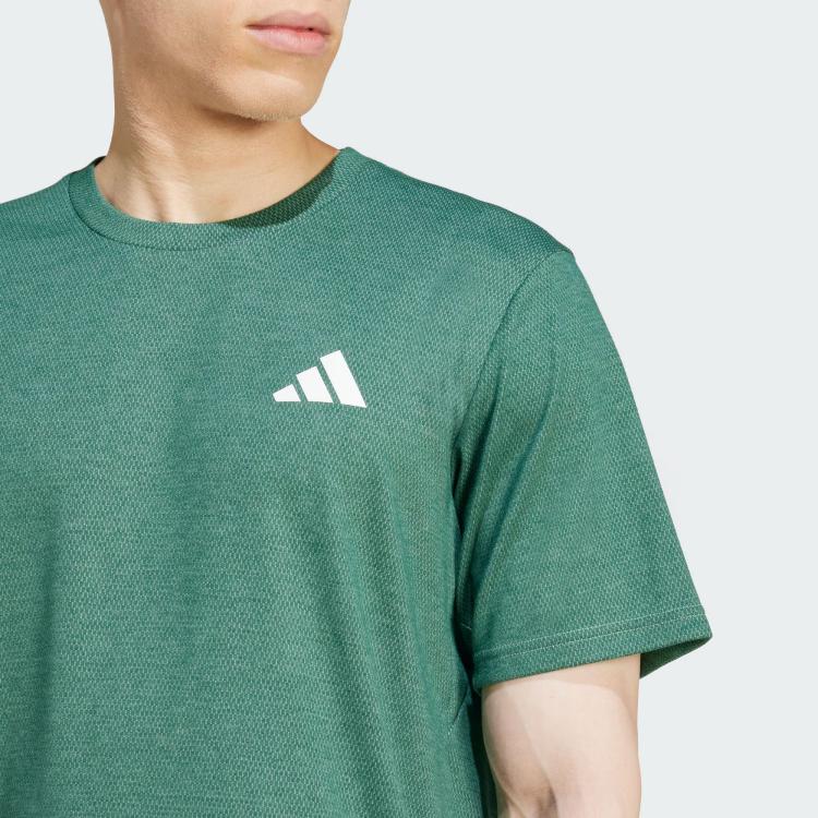 Adidas Essentials Climacool Comfortable Versatile Fashionable Short Sleeve T-Shirt Men Tops Green JD0174