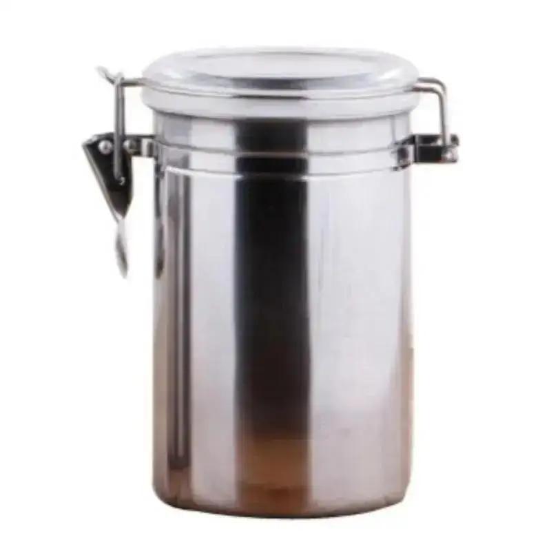 

Герметичний контейнер для зберігання з нержавіючої сталі з видимим вмістом Контейнер для кави, чаю, захищений від вологи Контейнер для зберігання сухофруктів 10x16 cm