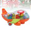 Children Electric Airplane Toy Universal Simulation Airplane Model Transparent Gear Airplane Toy wit