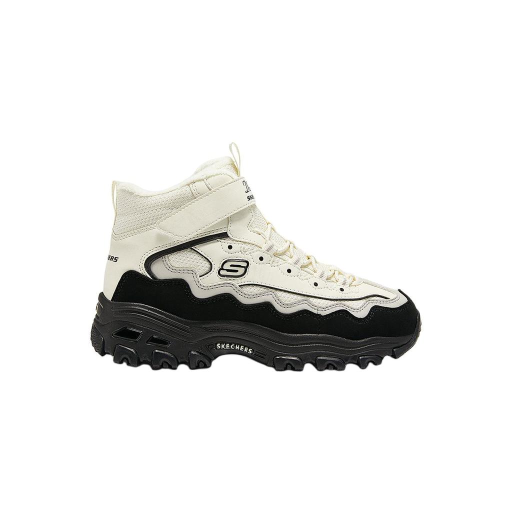 Skechers Girls Comfortable Versatile Non-Slip Durable Warm Boots Kids Boots White Black 303952L-NTBK