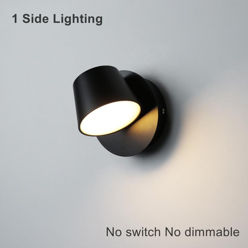 Lampă de Perete LED de Interior Nordic cu Comutator Rotativă la 350 de Grade cu Un Singur Cap Lampă de Lectură Noptieră Aplica de Perete pentru Dormitor Hotel