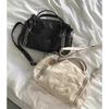 New Korean version women's large-capacity bag, rivet pillow bag, hand-held large bag, shoulder bag, messenger bag, black K
