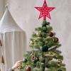 2 Pcs Pentagram Christmas Tree Top Decorations Pentagram Flat Hollow Xmas Holiday Party Atmosphere Five Pointed Star Ornaments