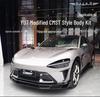 YU7 CMST Style Sports Modification Kit: Gloss Black ABS Front Lip, Rear Bumper, Side Skirts, Rear Spoiler Upgrade.