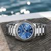 BUREI Men's Watch Waterproof Quartz Analog Simple Popular Business Fashion Silver Blue Luminous Watch Birthday Gift
