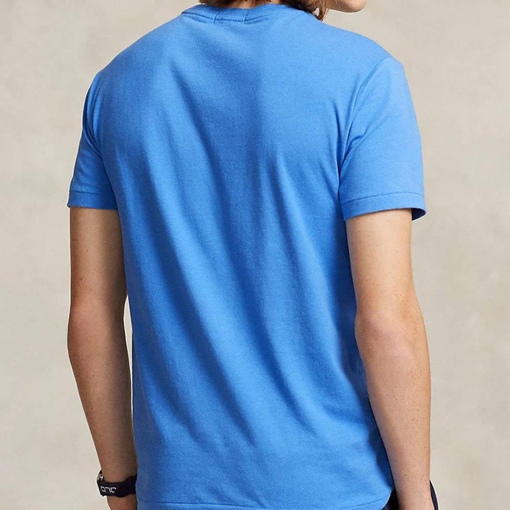 Polo Ralph Lauren Letter Print Crew Neck Short Sleeve T-Shirt Men Tops Blue 710934714-005