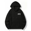 New Men's Digital Letter Printed Hoodie Pullover for Autumncasual Loose Black Pure Cotton Soft Breathable Versatile Sports Shirt