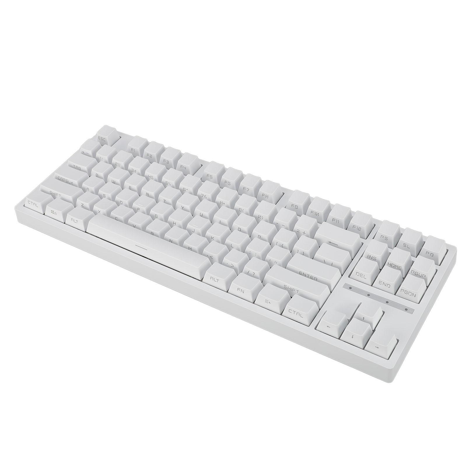 

Механическая клавиатура с 87 клавишами и RGB-подсветкой, 80 процентов, коричневая, беспроводная, 2,4 ГГц, BT3.0, 5,0, проводная