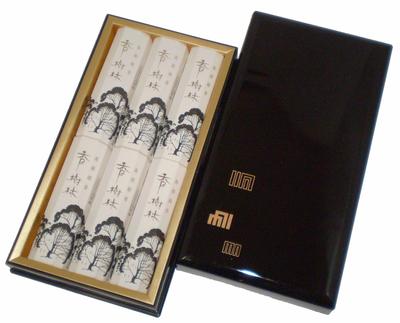 Tamahatsudo Incense 6 Short Painted Box Sticks, Kojurin, Boxes, #64