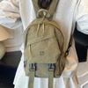 2025 new fashionable atmosphere simple backpack solid color schoolbag large capacity shoulder bag popular small square bag