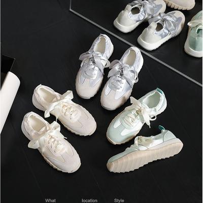 Grape Mom Studiolee Ballet Soft Sole Splicing Satin Versatile Sports Forrest Gump Casual Shoes Little White Shoes
